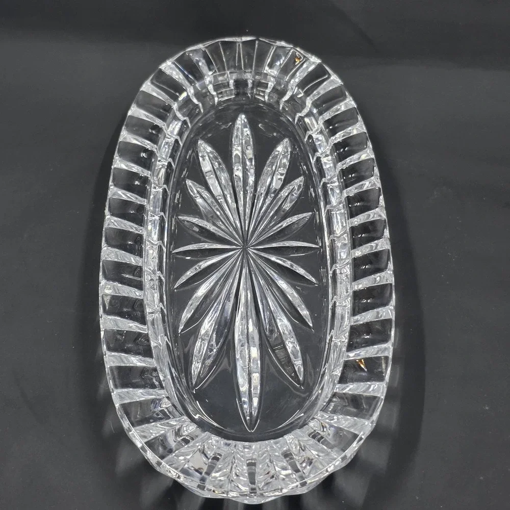 Vintage Mikasa Park Lane  Quarter Pound Lead Crystal Butter Dish with Cover VTG